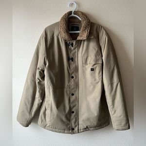 Roark Axeman Sherpa Fleece Lined Zip Jacket Tan (XL/Khaki) - RJ261